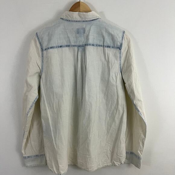 J. Crew Everyday Chambray Shirt in Bleached Out Wash Women Size 6 - Picture 2 of 10